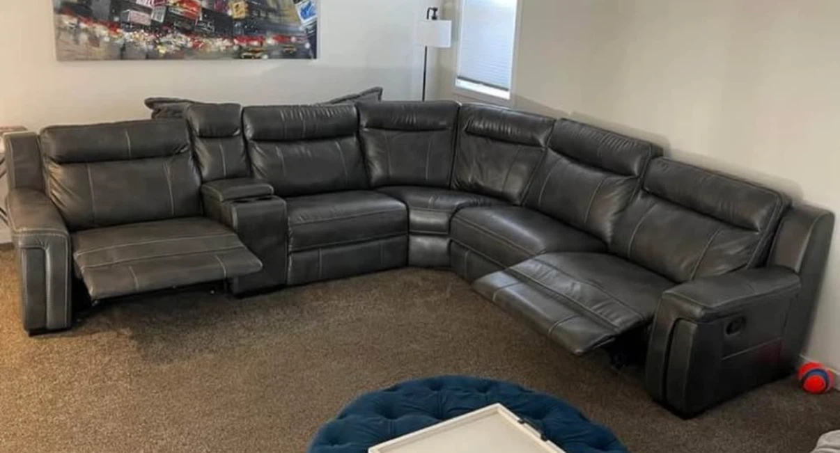 Santorini 6-Piece Power Reclining Sectional - Walnut - photo 2