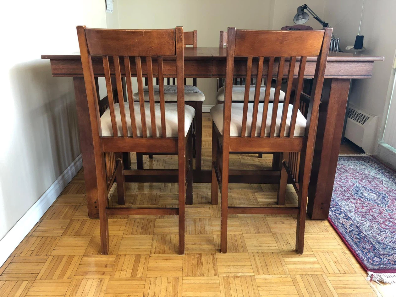 Set of 4 Wooden Dining Chairs - photo 2