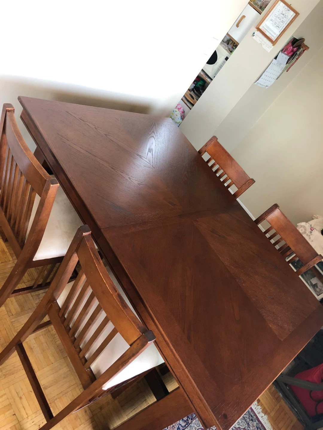 Set of 4 Wooden Dining Chairs - photo 4