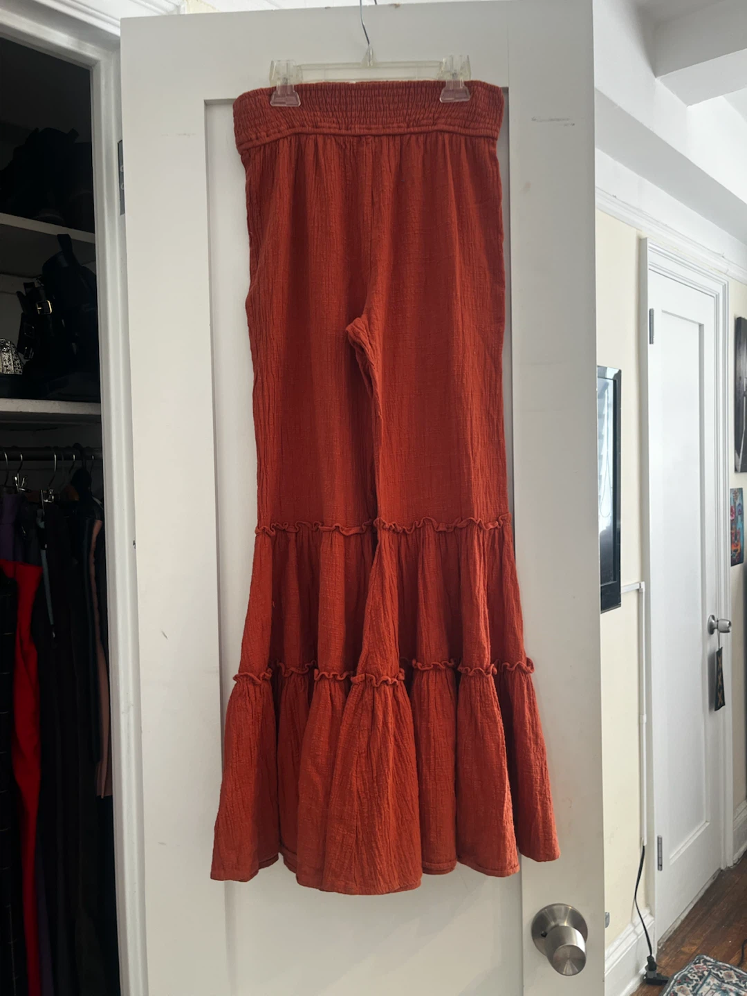 Rust Ruffled Tiered Pants - photo 3