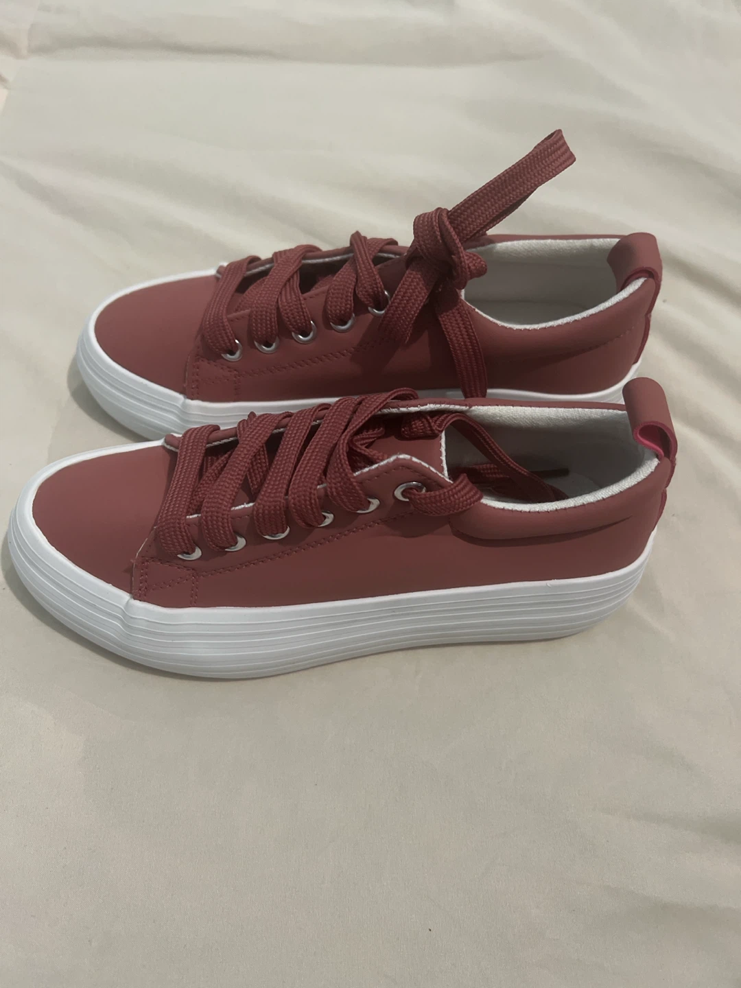 New dusty rose canvas sneakers