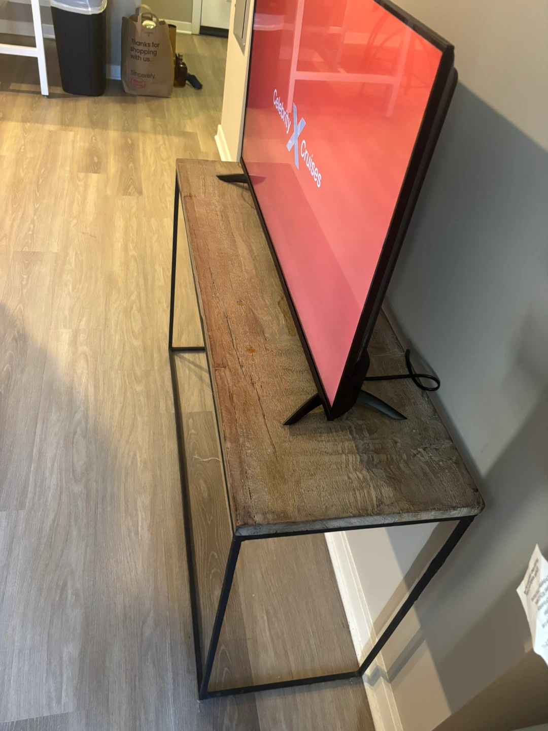 Rustic Industrial Console Table - photo 2