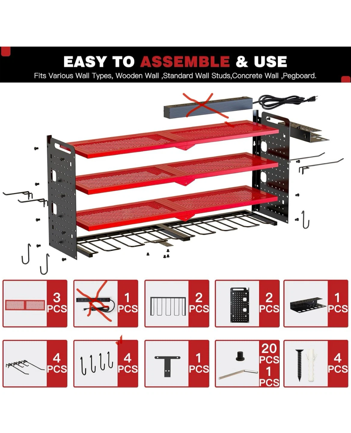 Wall-Mounted Power Tool Organizer Rack - photo 5