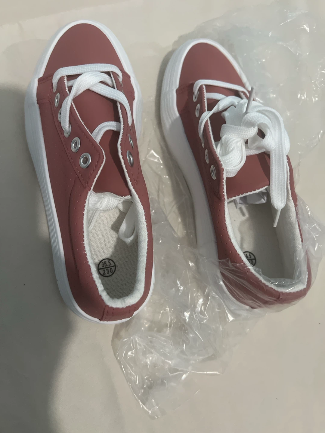 New Pink Casual Sneakers Size 36.5