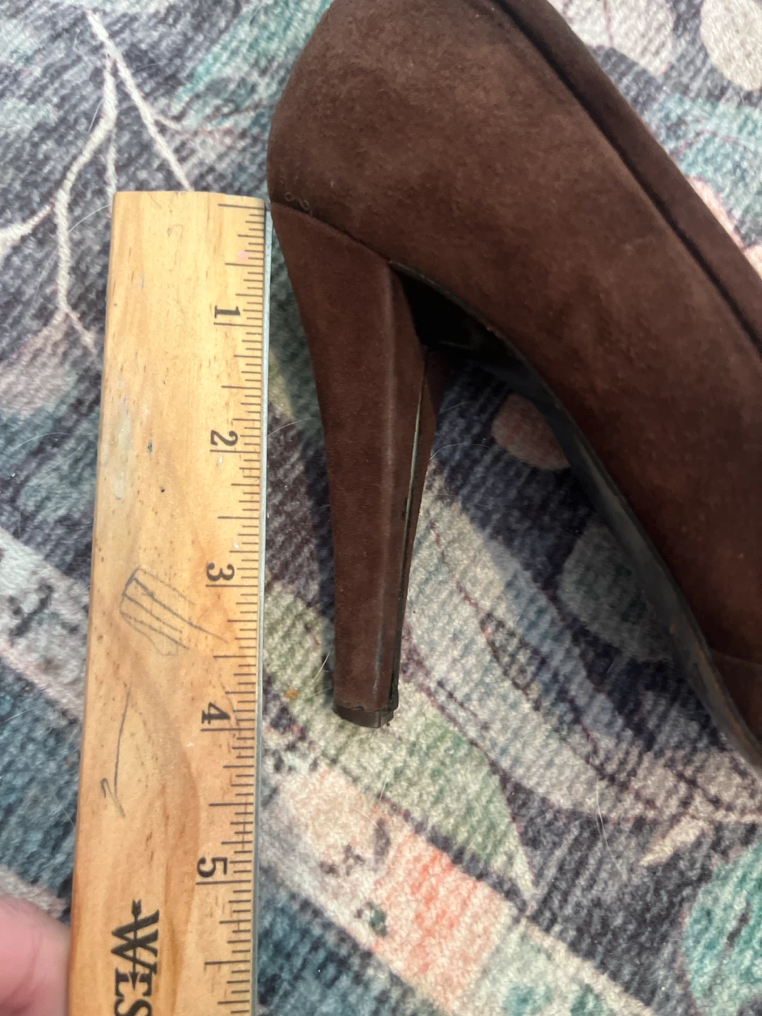 Pedro Garcia Brown Suede Peep Toe Pumps - photo 4