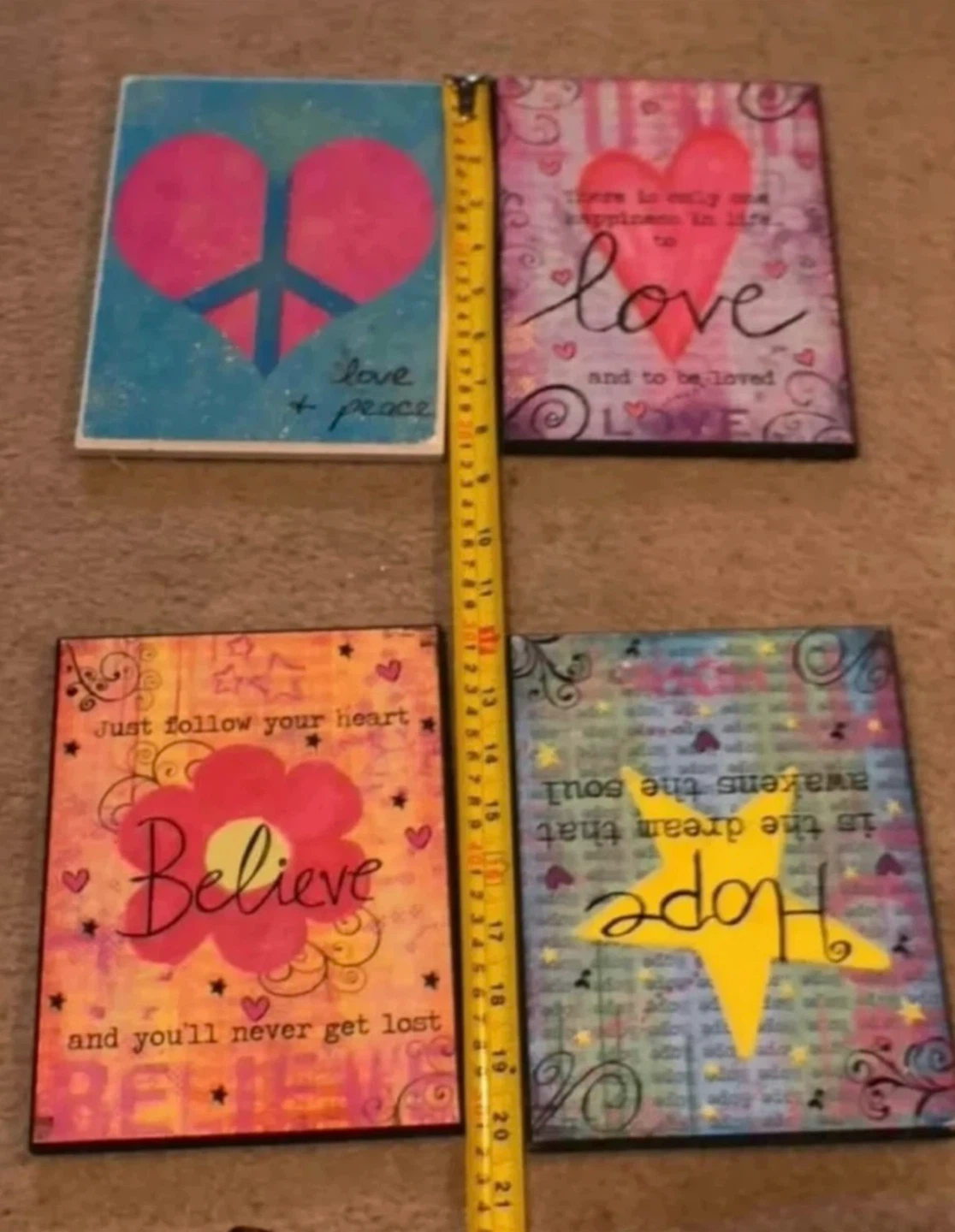 Set of 4 Motivational Wall Art Prints