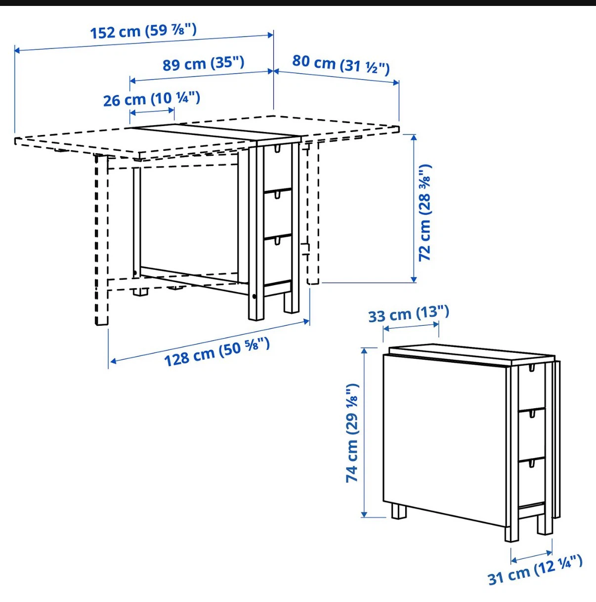 IKEA NORDEN Gateleg Table - White - photo 2