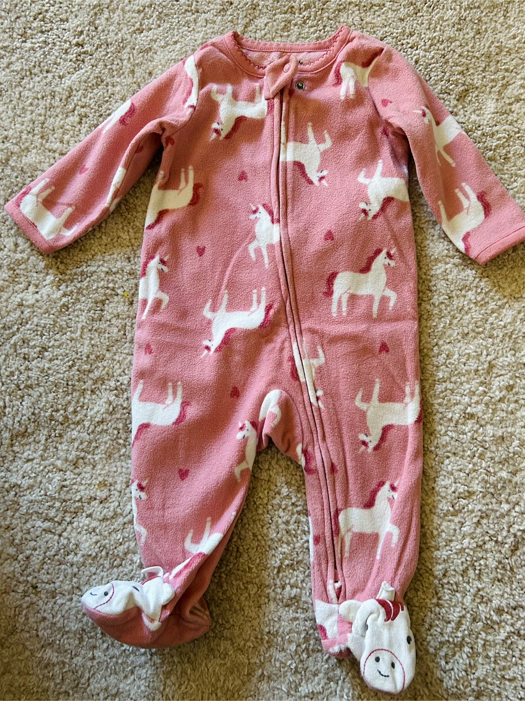 Pink Unicorn Footed Pajamas