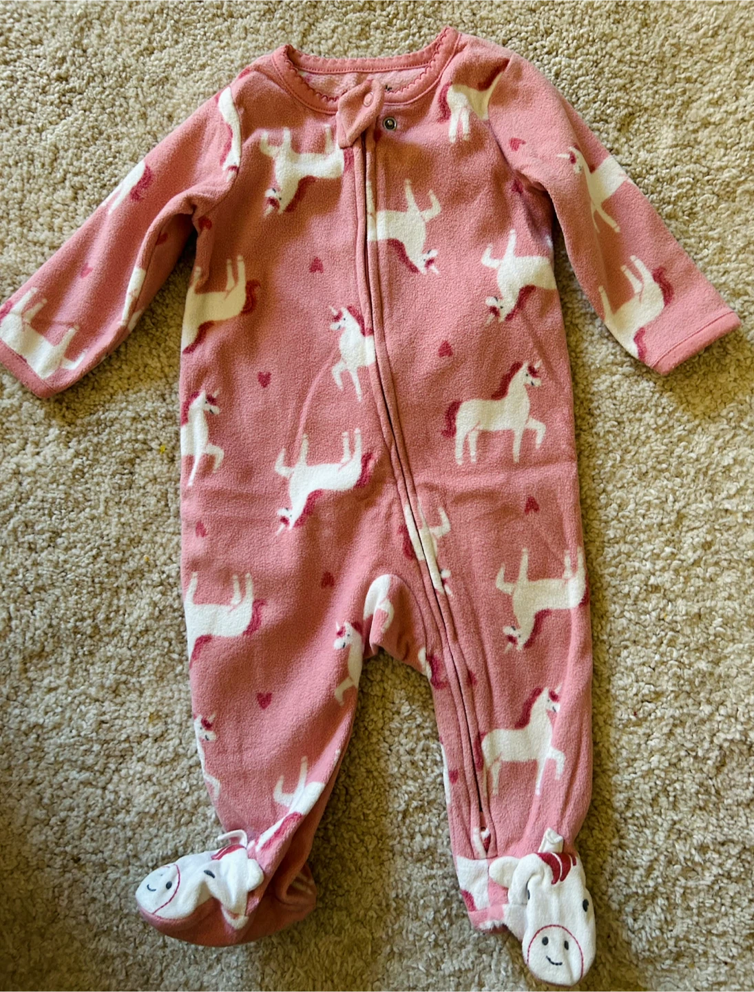 Pink Unicorn Footed Pajamas - photo 2