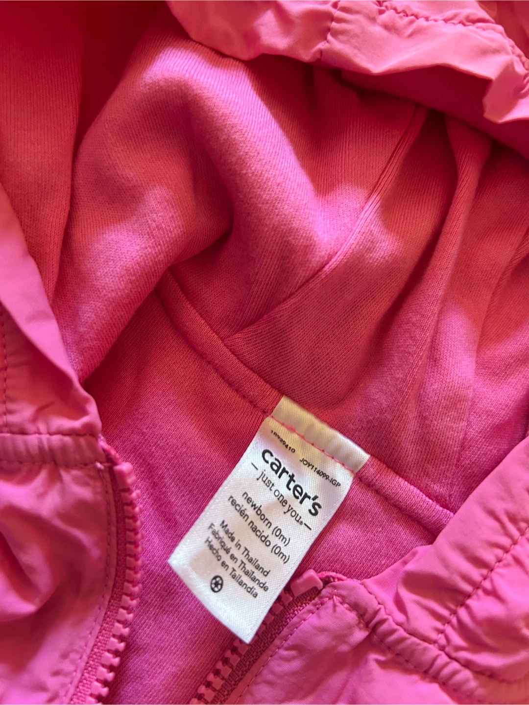 Carter's Newborn Pink Hooded Jacket - photo 3