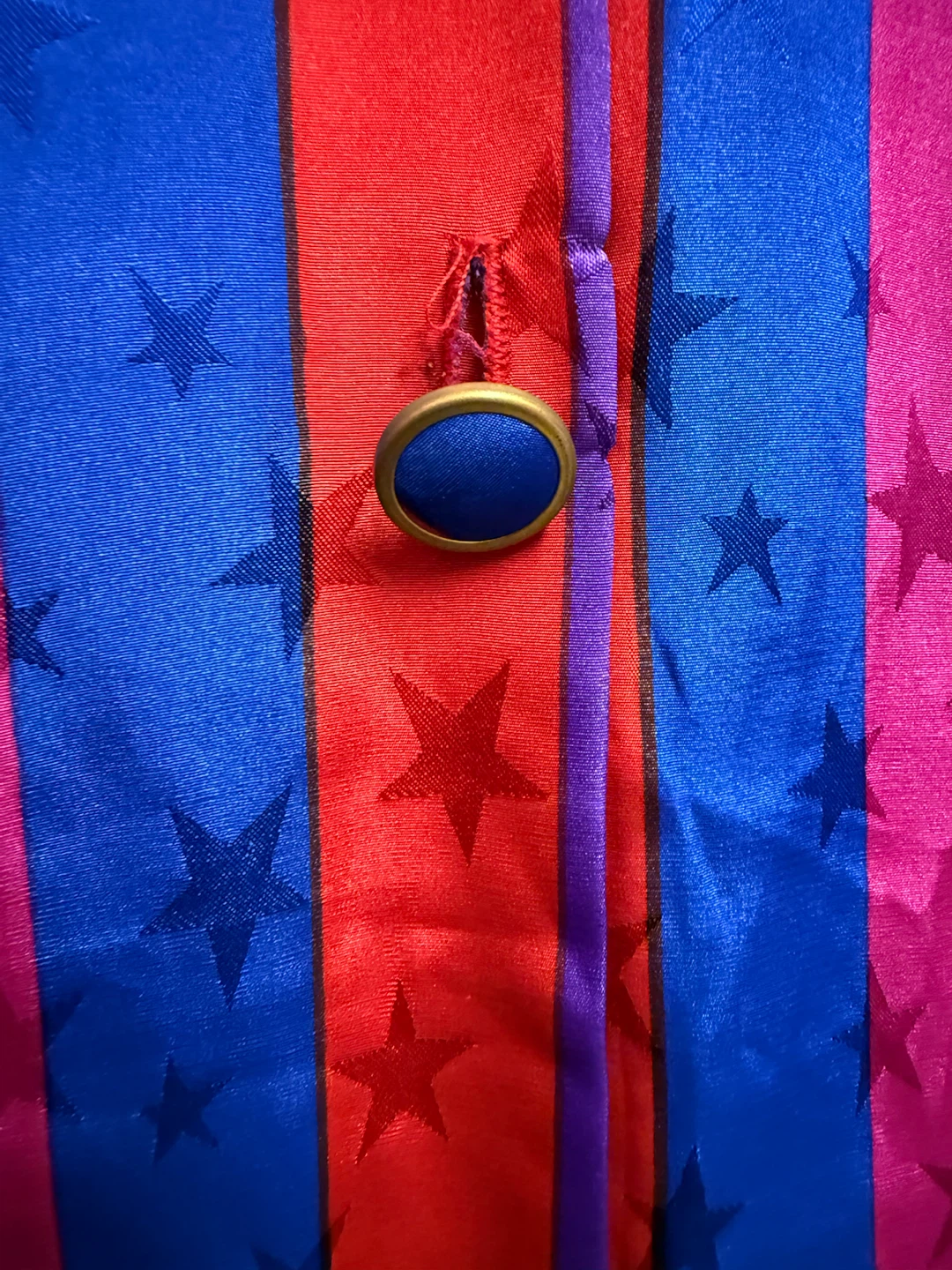 Vintage Multi-Colored Star Pattern Button-Down Shirt - photo 4