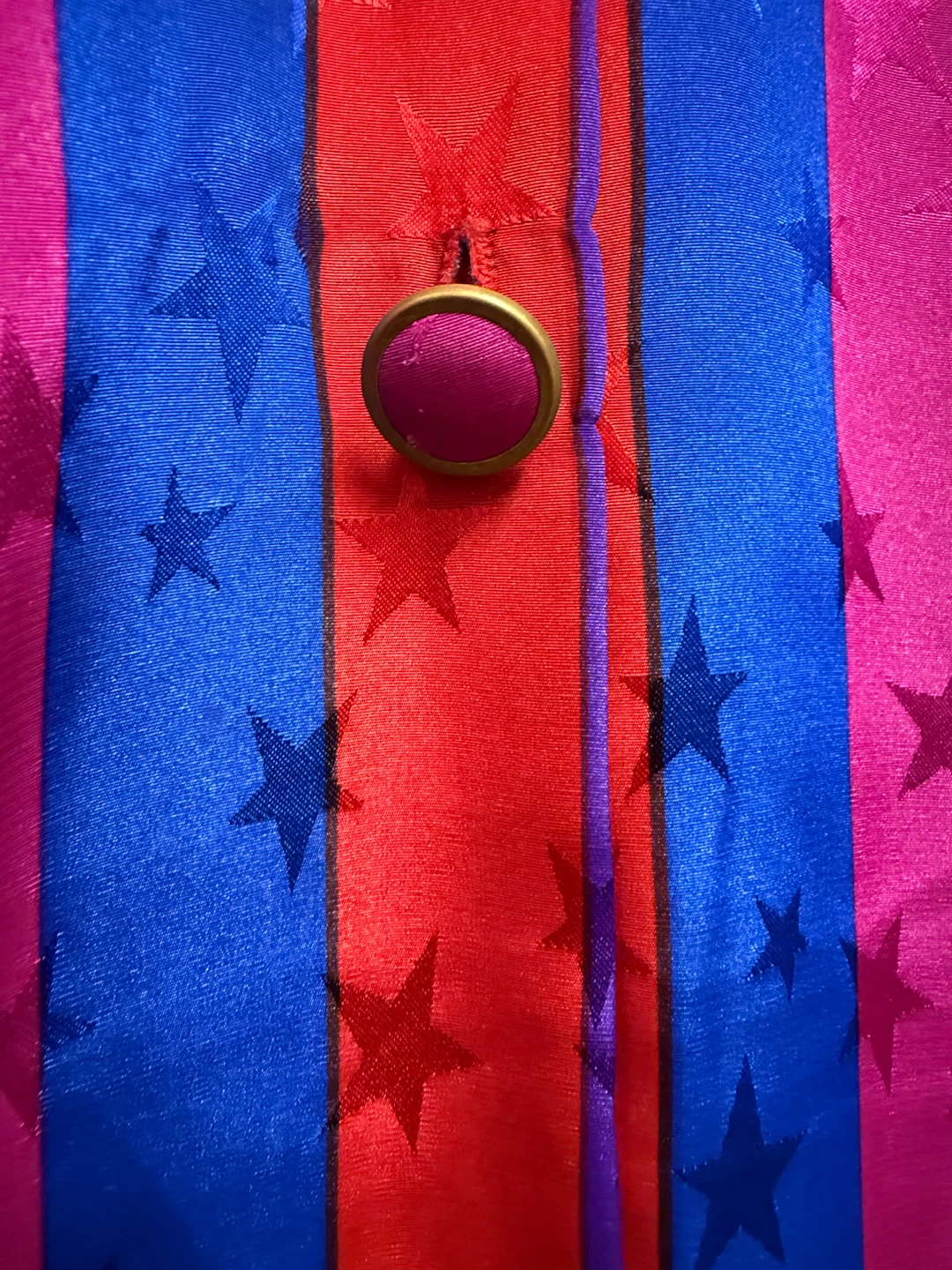 Vintage Multi-Colored Star Pattern Button-Down Shirt - photo 5