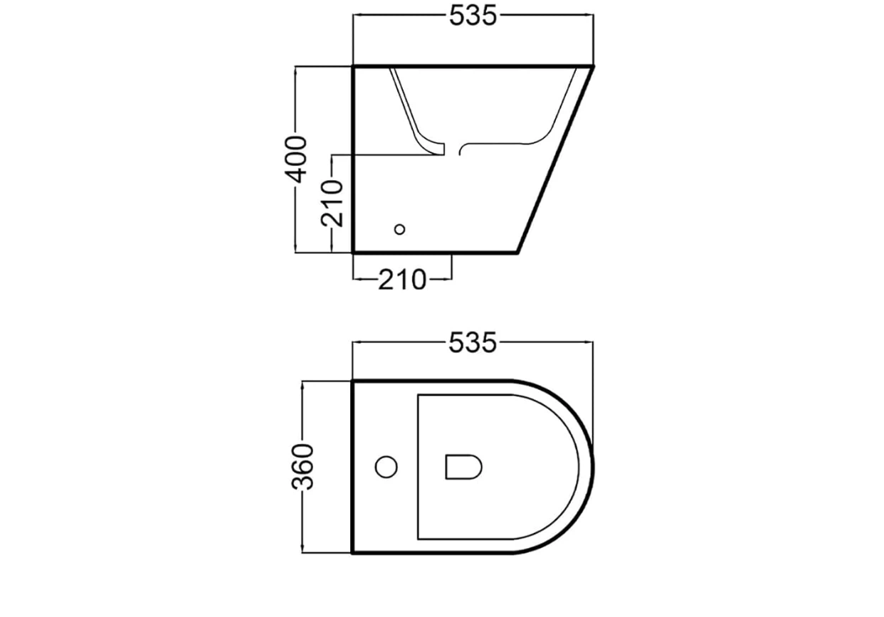 White Ceramic Bidet - photo 3