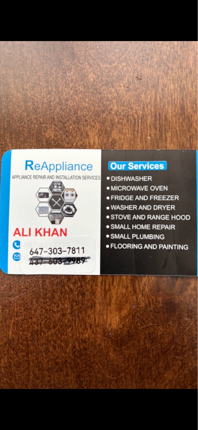 Appliance repair