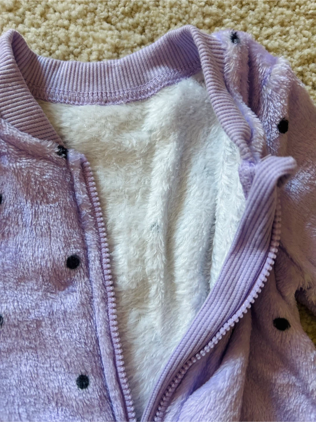 SHEIN Baby Polka Dot Fleece Onesie - photo 2