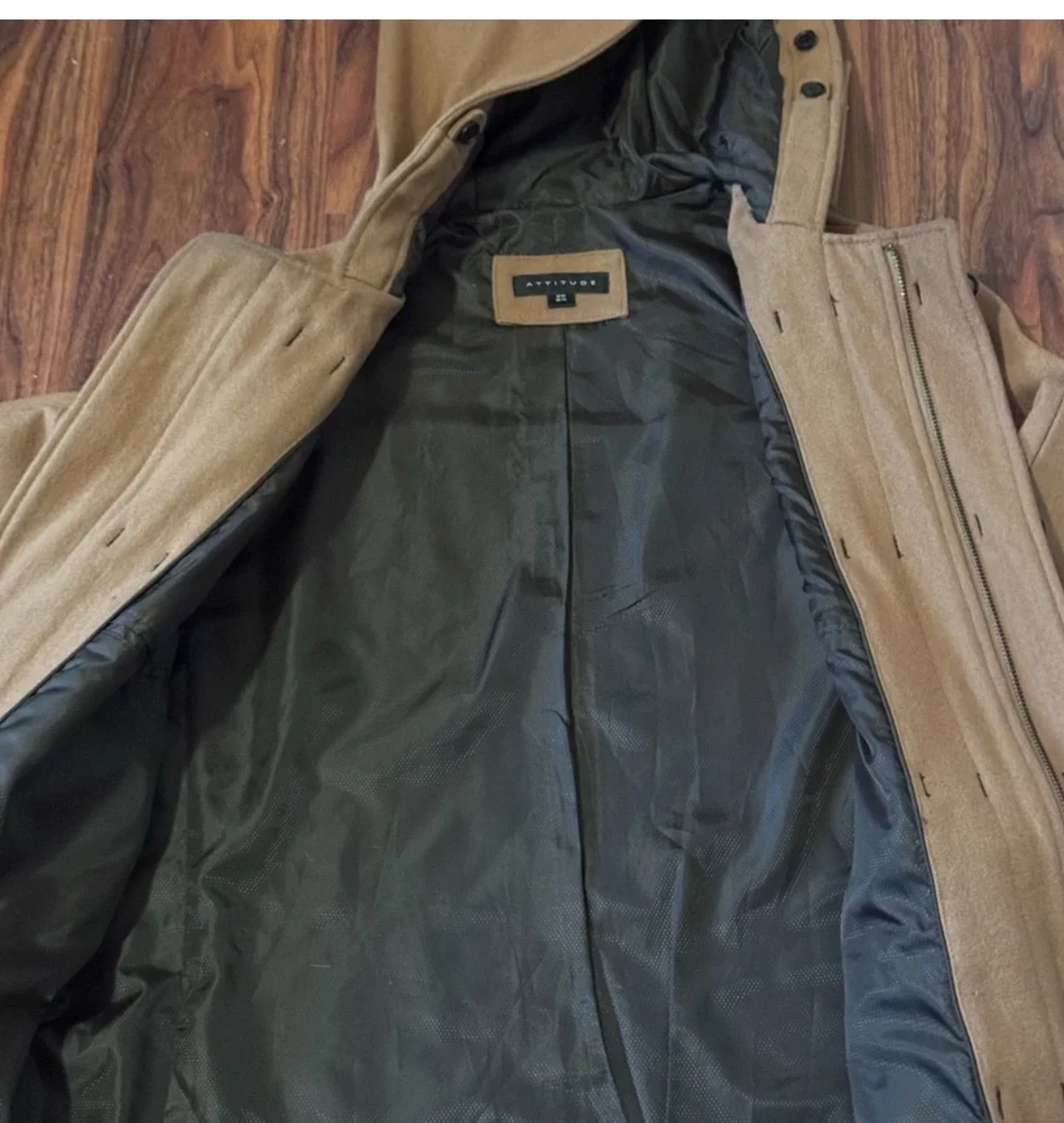 Men's Trench Coat with hood - photo 2