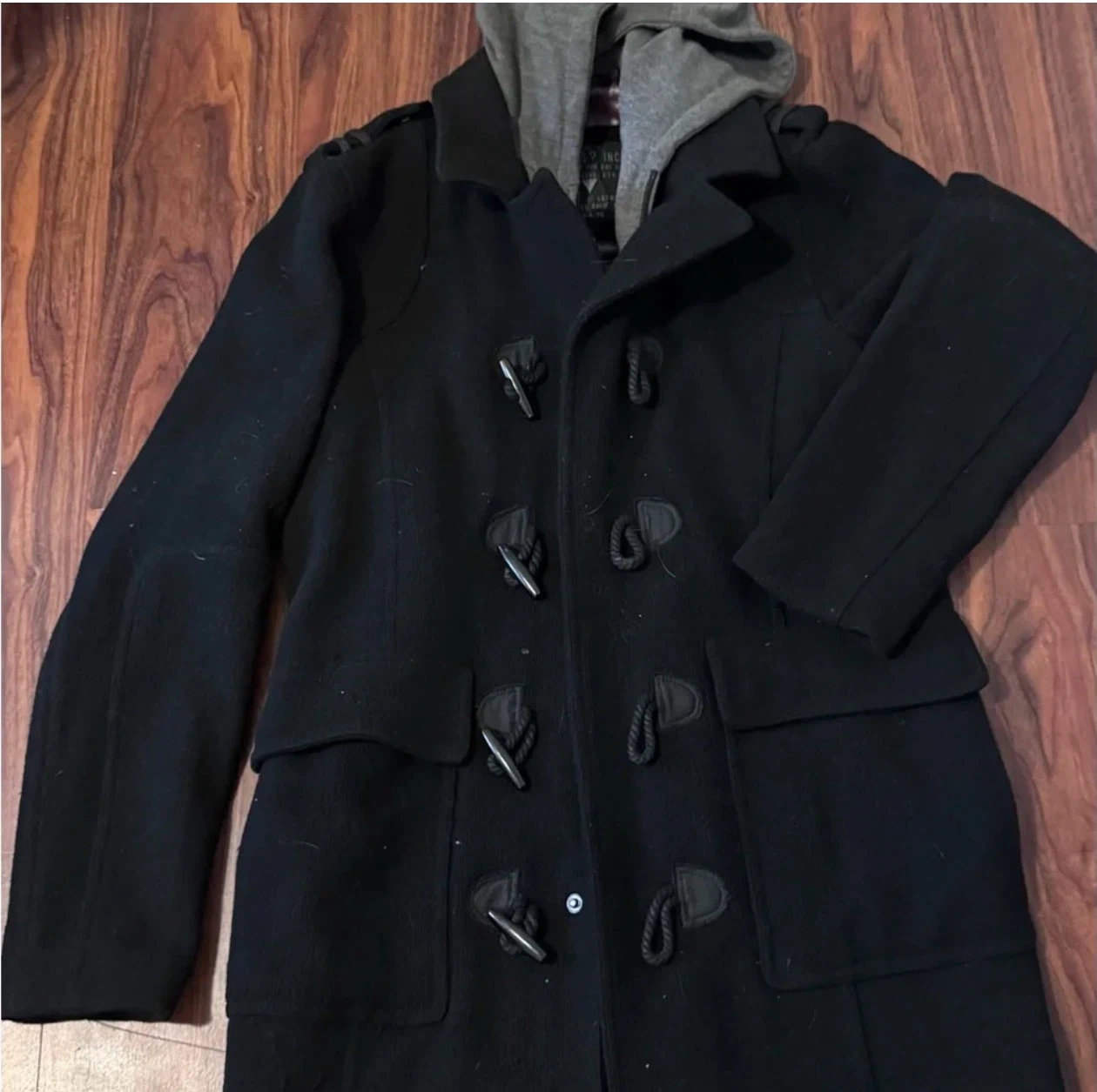 Men's Guess Hooded Pea Coat Size M