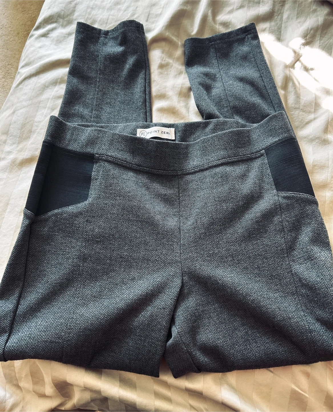 Grey Herringbone pants very slimming