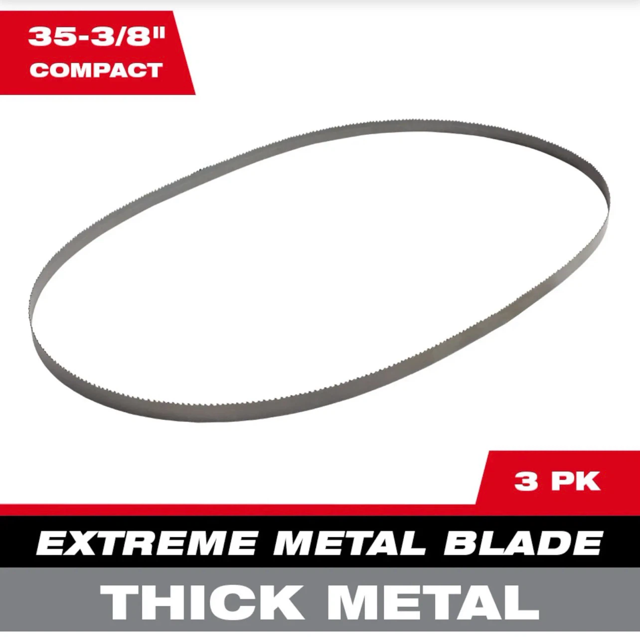Milwaukee 35-3/8" Compact Portable Band Saw Blades - 3 Pack - photo 2