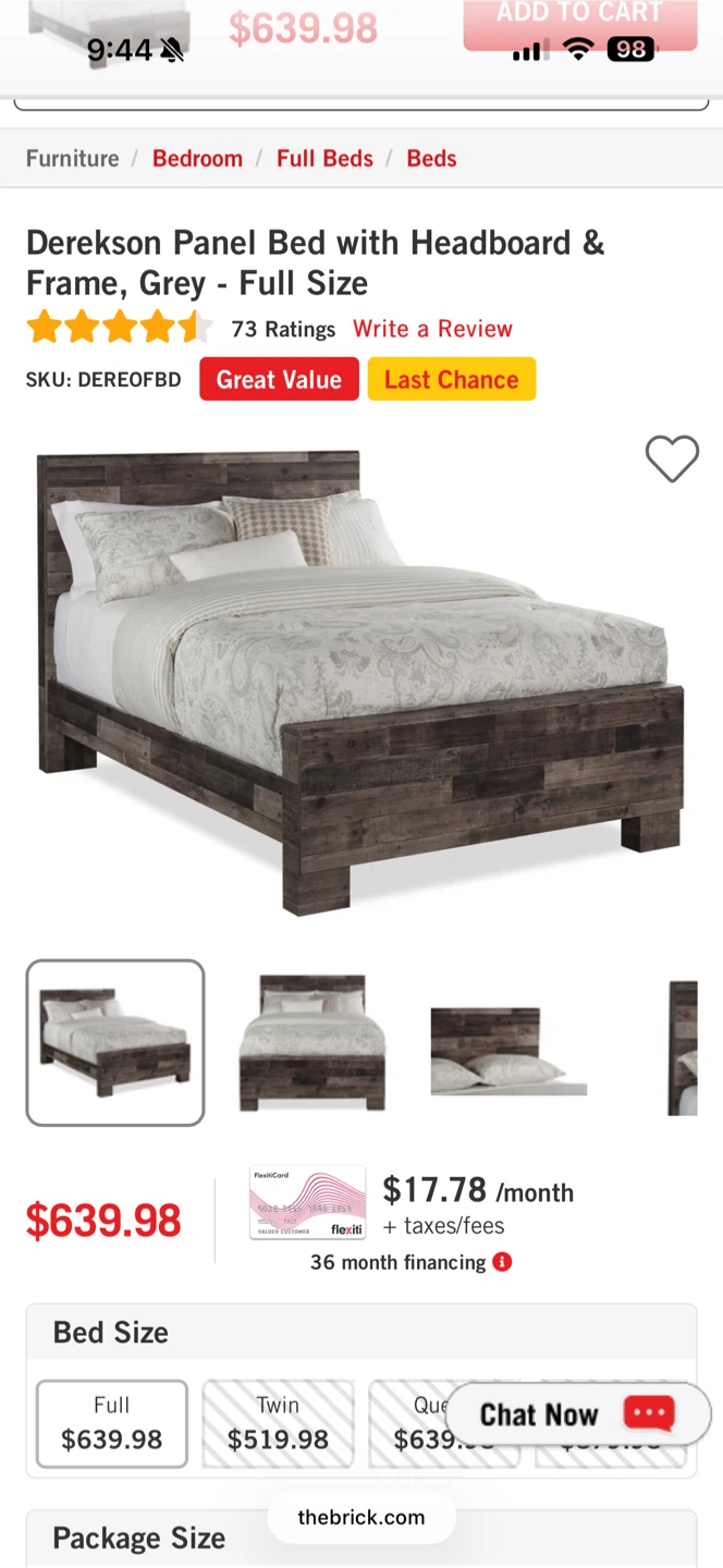 Full size bedroom set