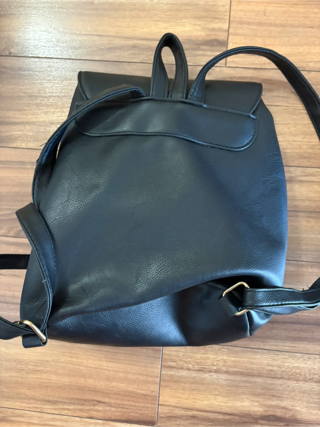 Ardene Black Faux Leather Backpack - photo 2