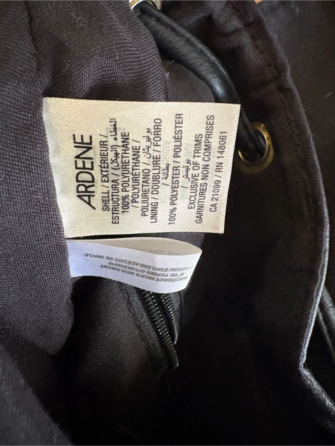 Ardene Black Faux Leather Backpack - photo 3