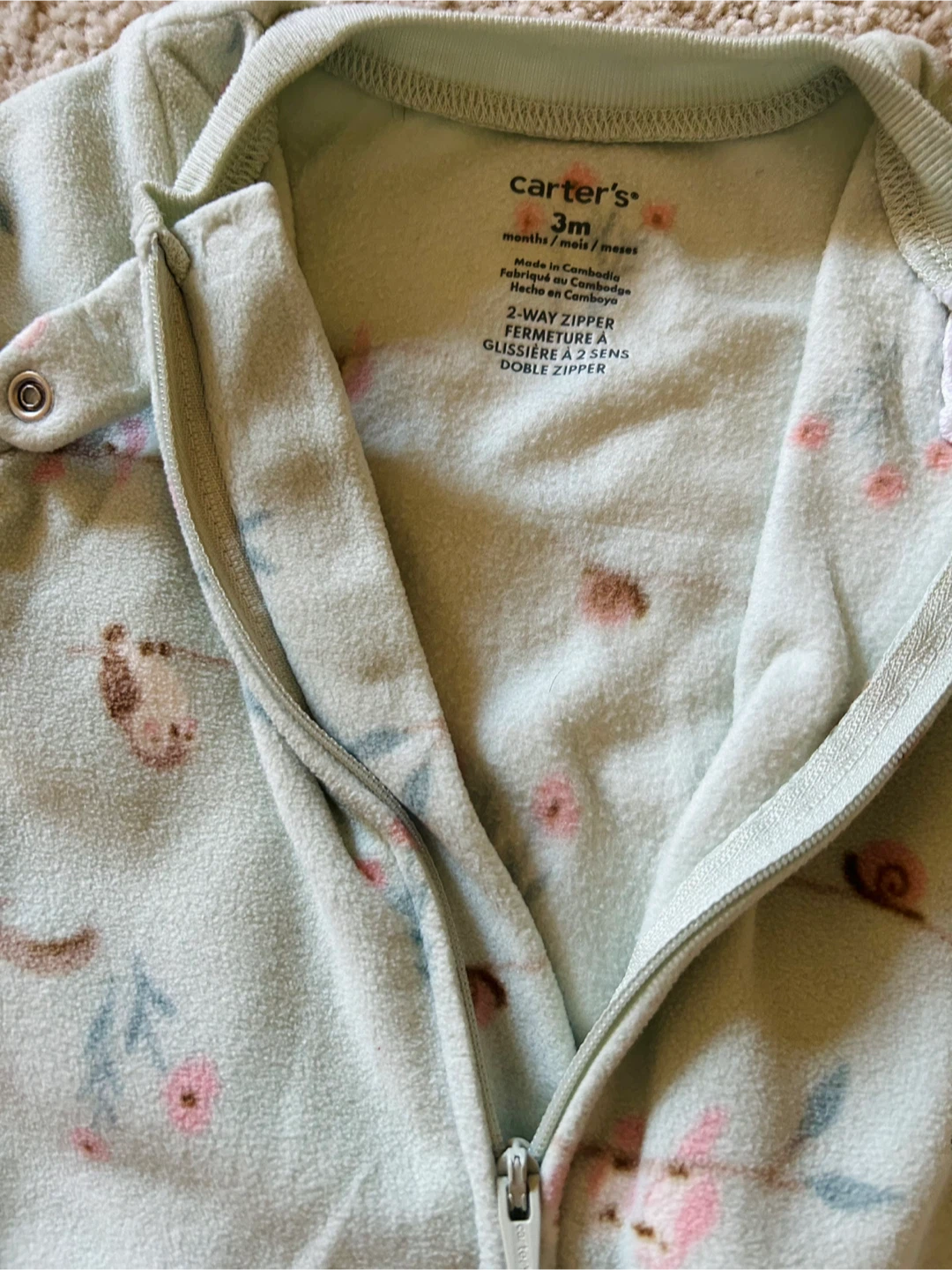 Carter's baby sleeper, size 3m - photo 2