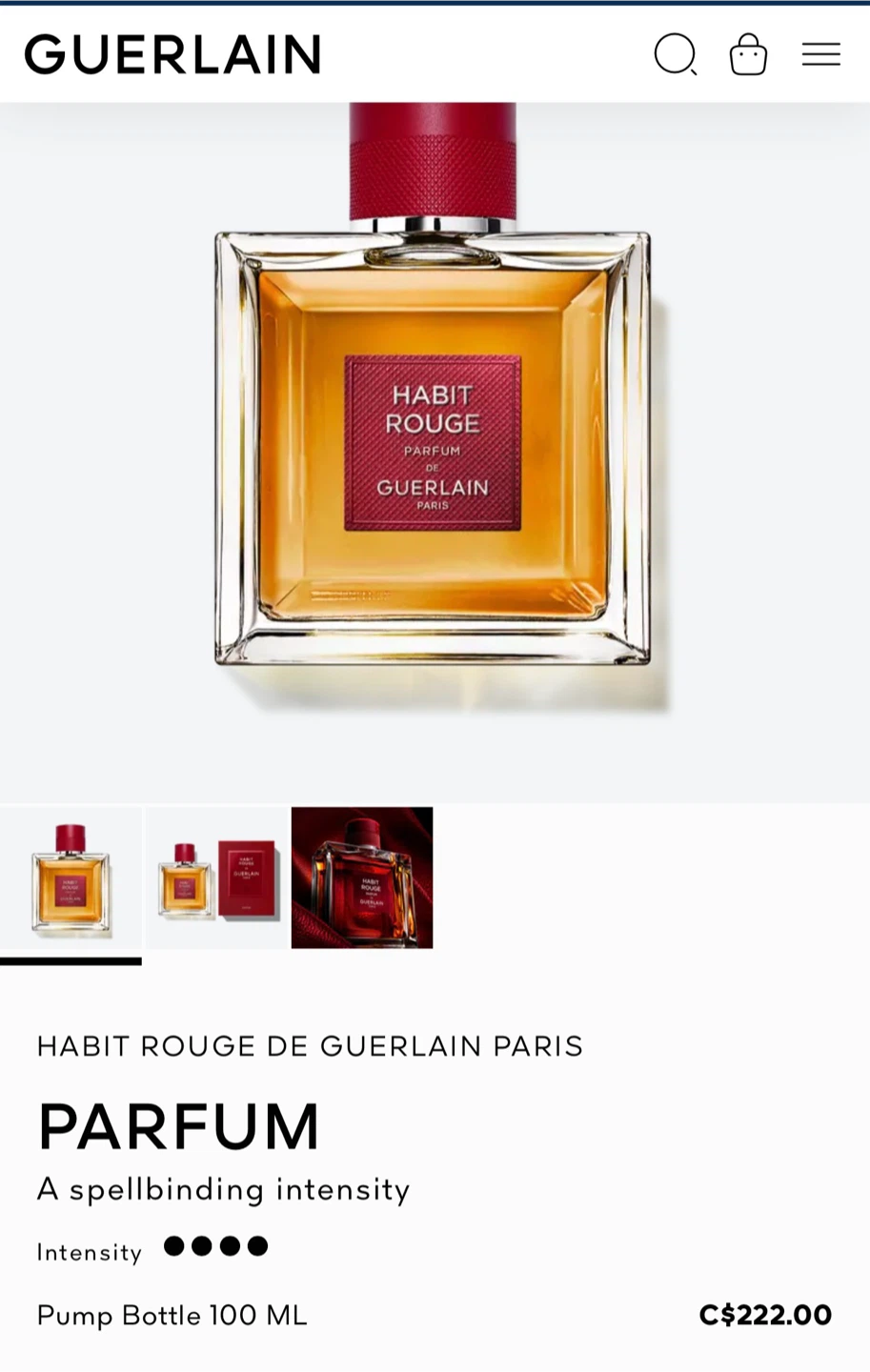 Guerlain Habit Rouge Parfum 100ml - photo 3