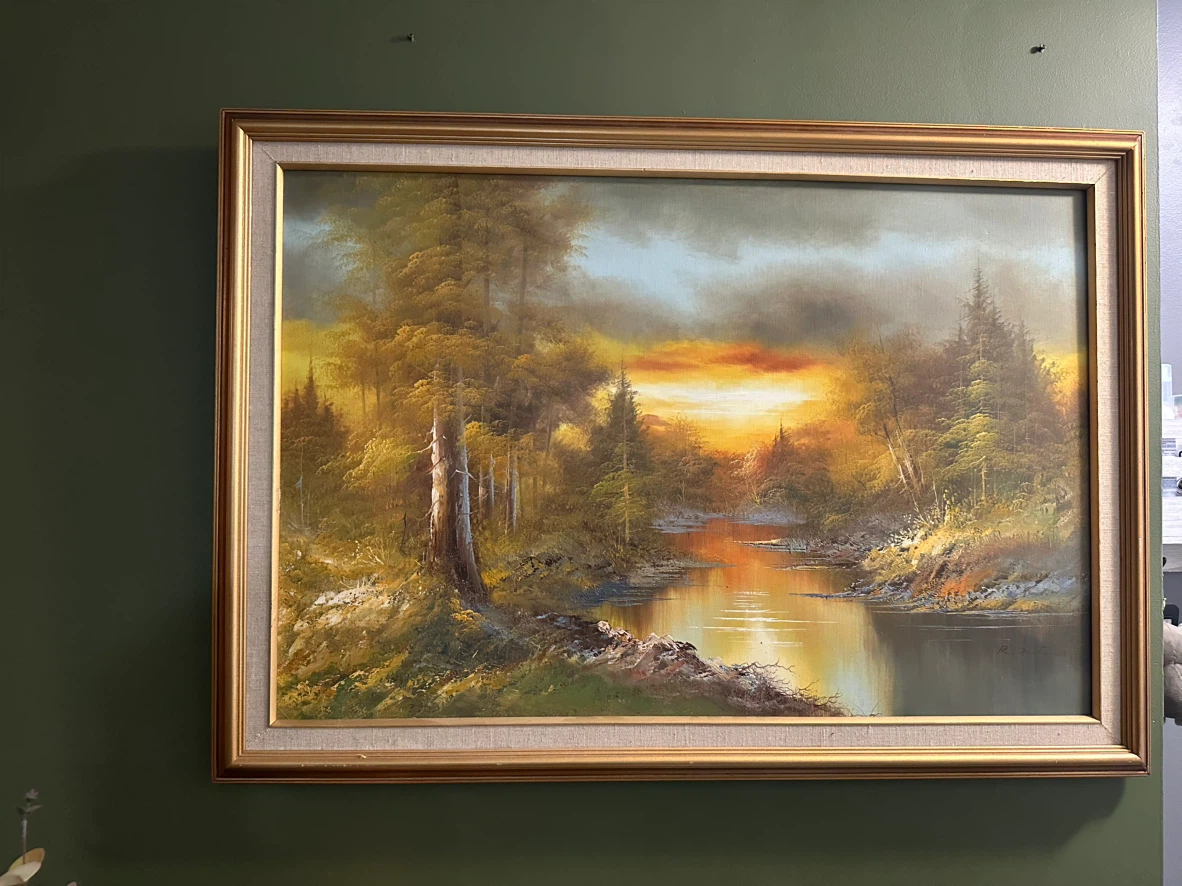 Large Framed Landscape Painting