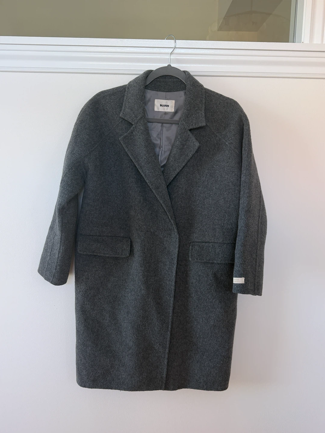 BLUSH Dark Grey Wool Blend Coat - photo 2