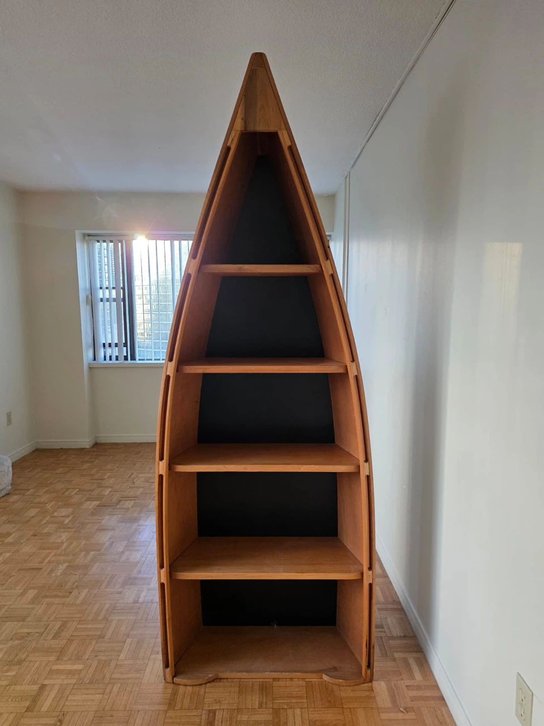 UNIQUE Boat-shaped Wooden Bookshelf - photo 2