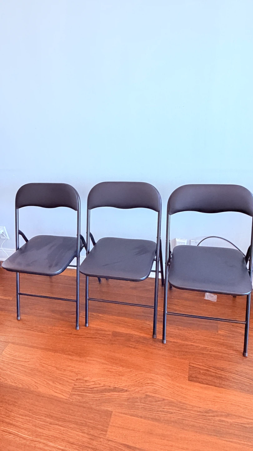 GSC Vinyl Folding Chairs - $10 each or $25 for 3 chairs