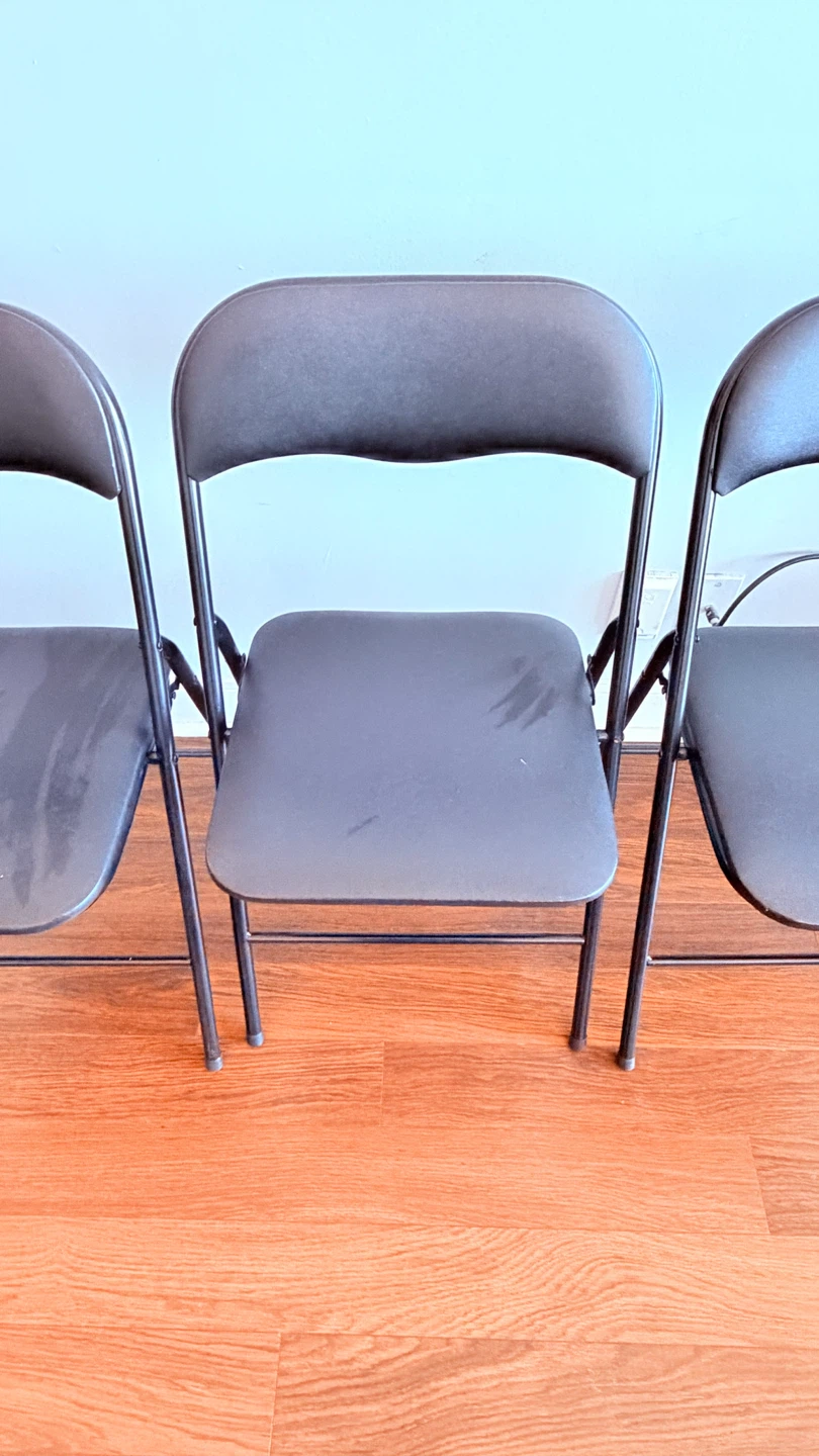 GSC Vinyl Folding Chairs - $10 each or $25 for 3 chairs - photo 2