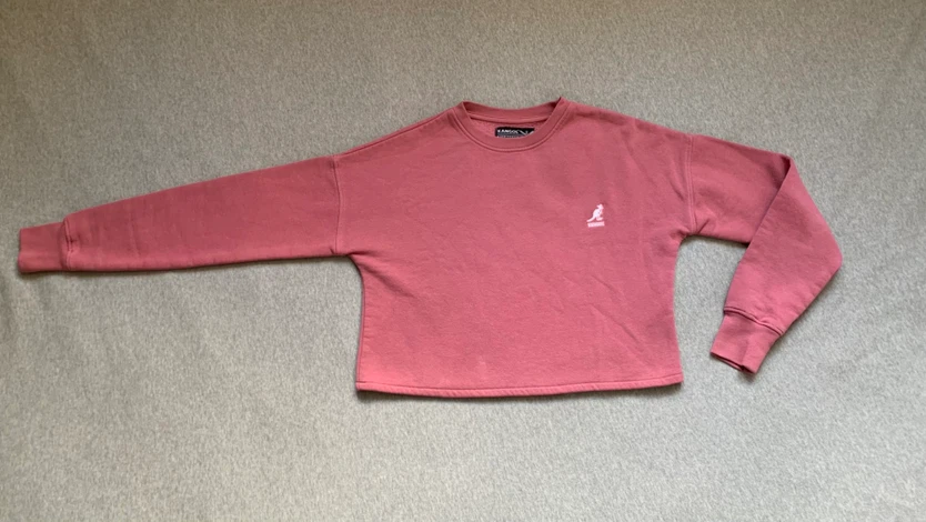 Kangol Crewneck Cropped Sweatshirt Pink - Size XS