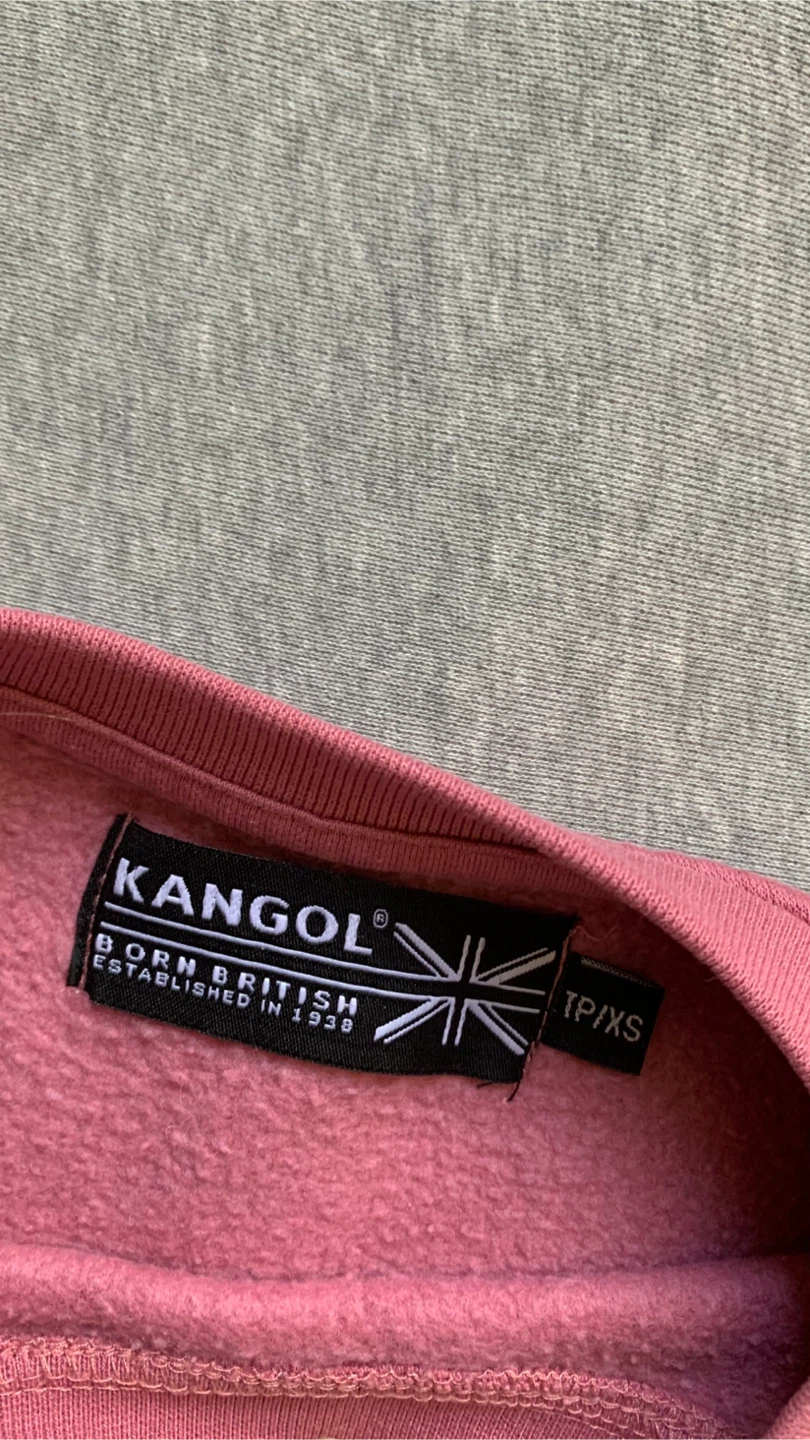 Kangol Crewneck Cropped Sweatshirt Pink - Size XS - photo 3