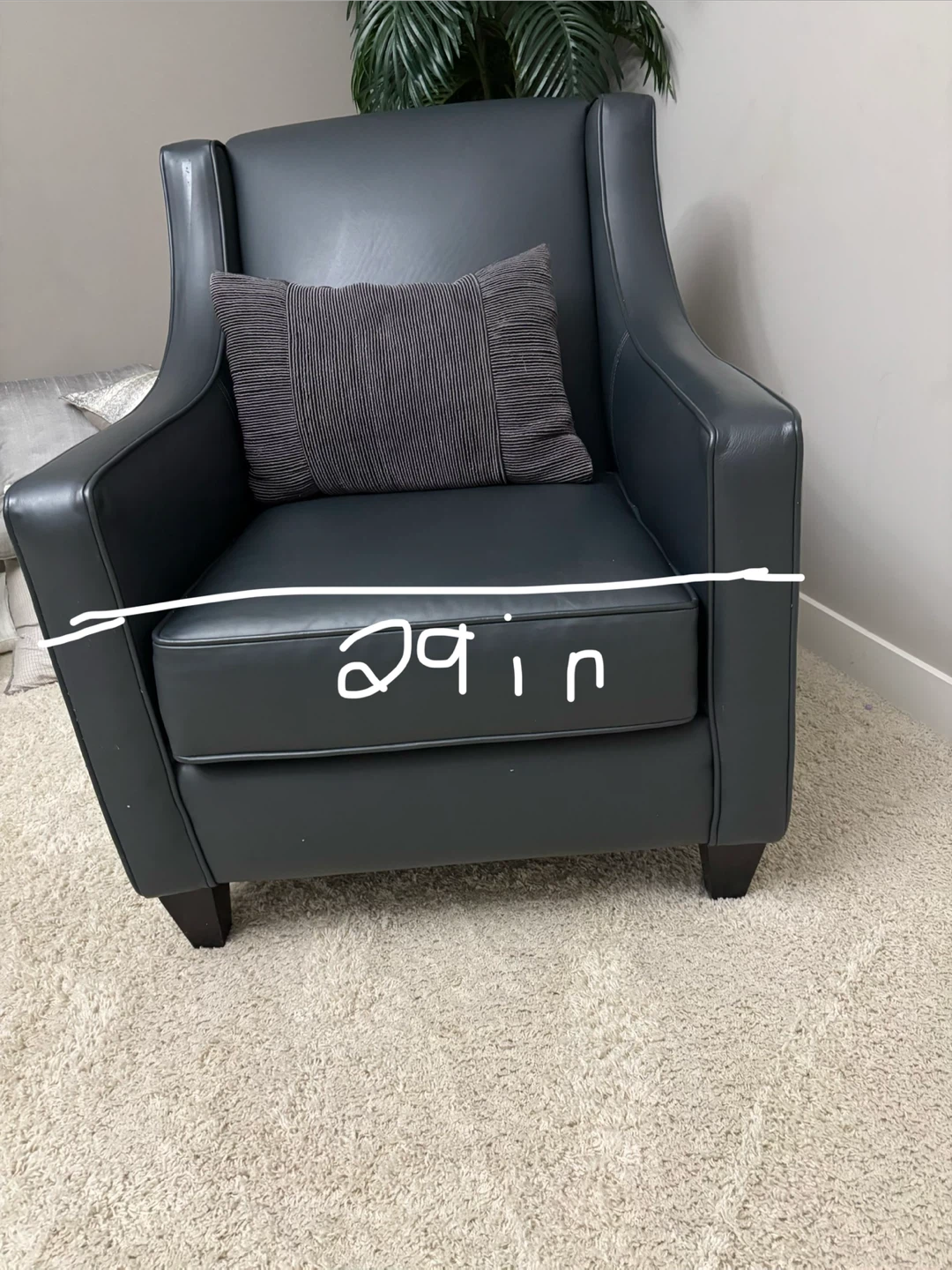 Custom Dark Grey Armchairs - photo 3
