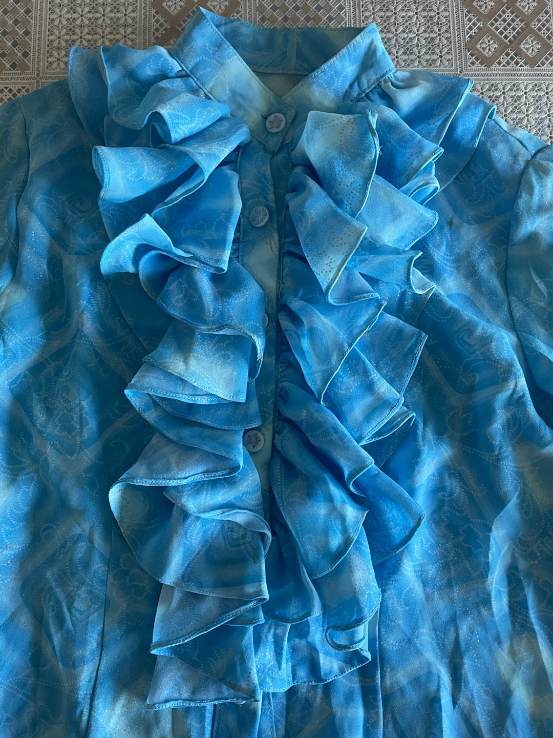 Blue Ruffled Blouse - photo 2