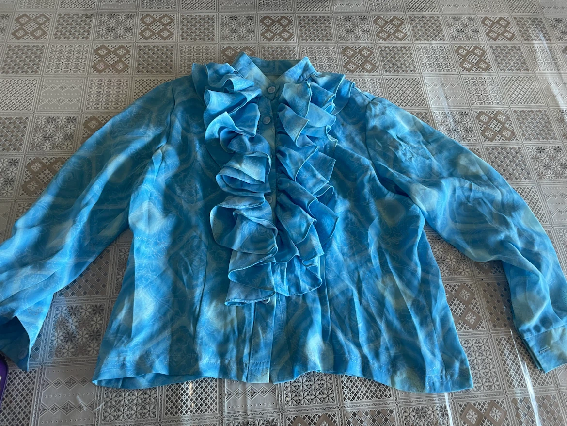Blue Ruffled Blouse - photo 3