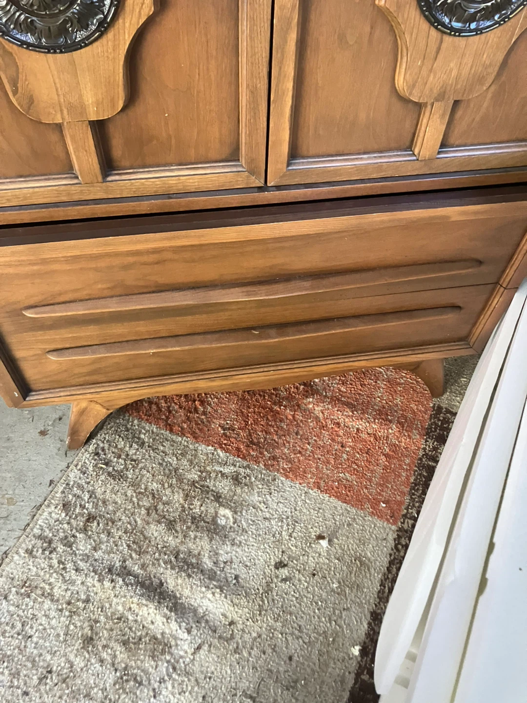 Mid-Century Solid Wood Dresser & Long Dresser with Mirror - photo 3