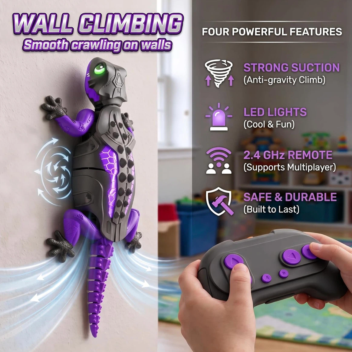 Brand New Remote Control Wall Climbing Gecko Toy - photo 4