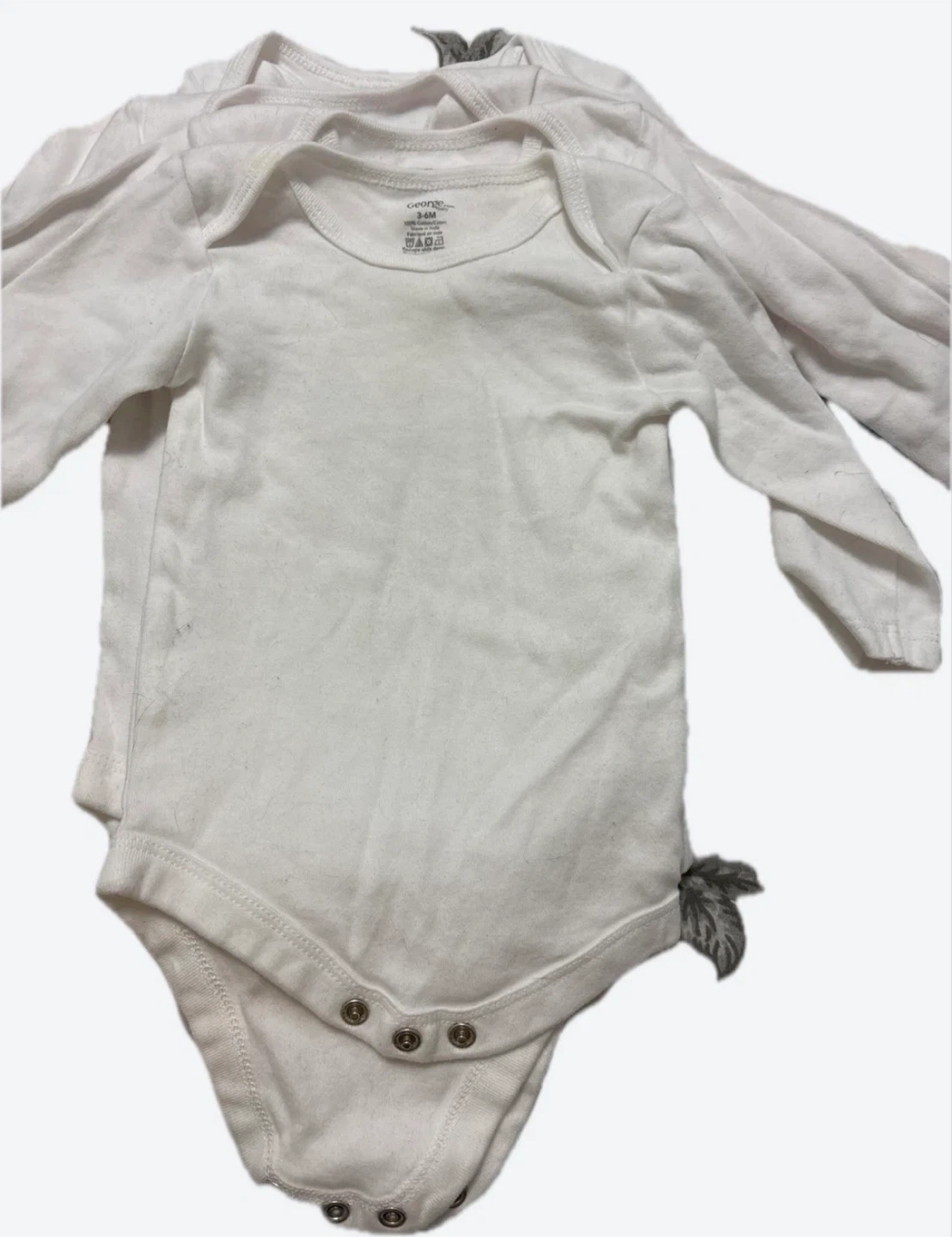 George Baby Long Sleeve Bodysuits 3-6M