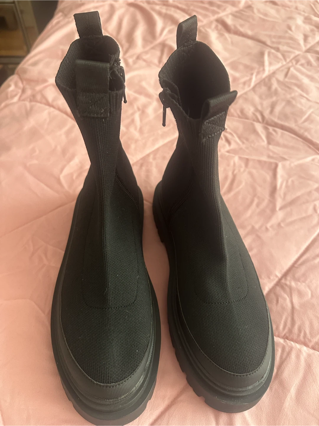 Zara Black Sock Boots