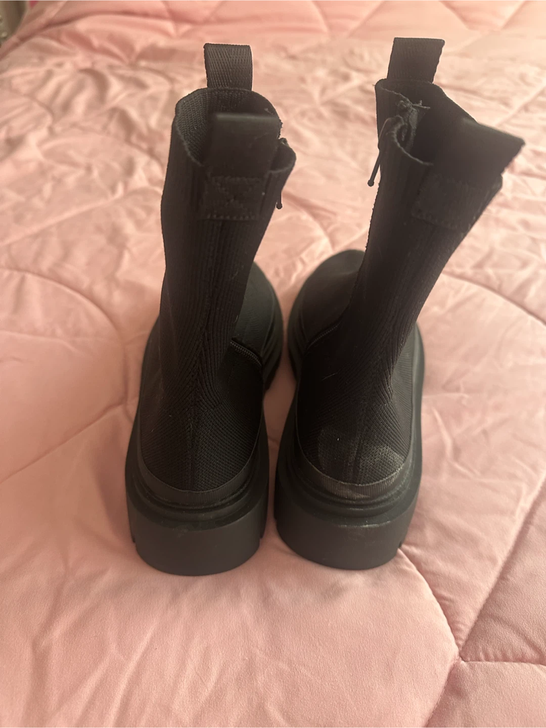 Zara Black Sock Boots - photo 2