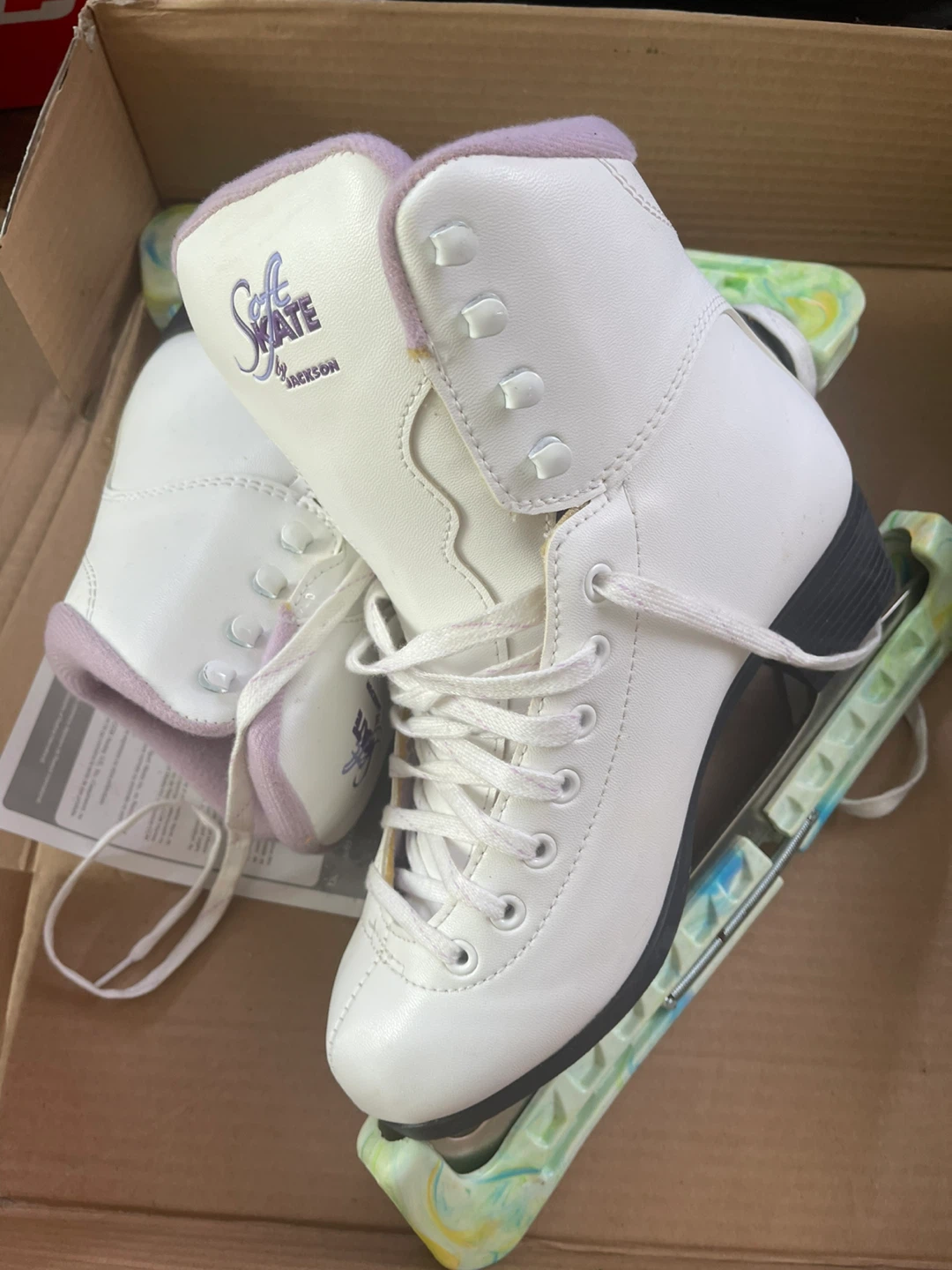 Two Soft Skate Ice Skates size 6 and 8