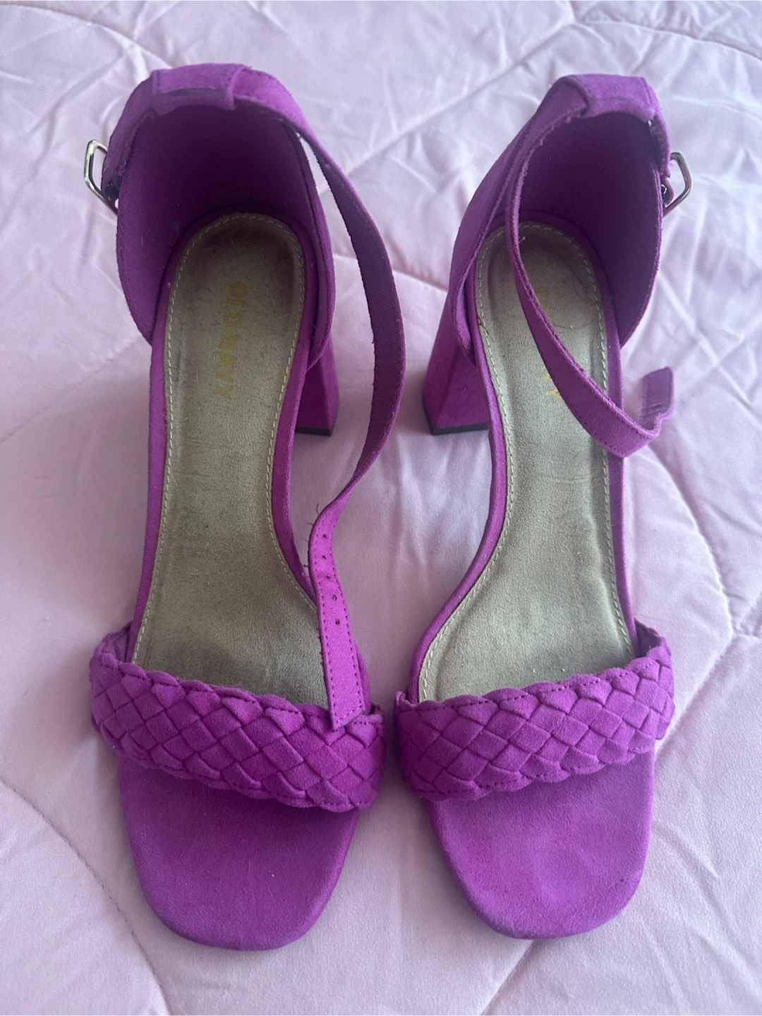Old Navy Faux Suede Block Heel Sandals