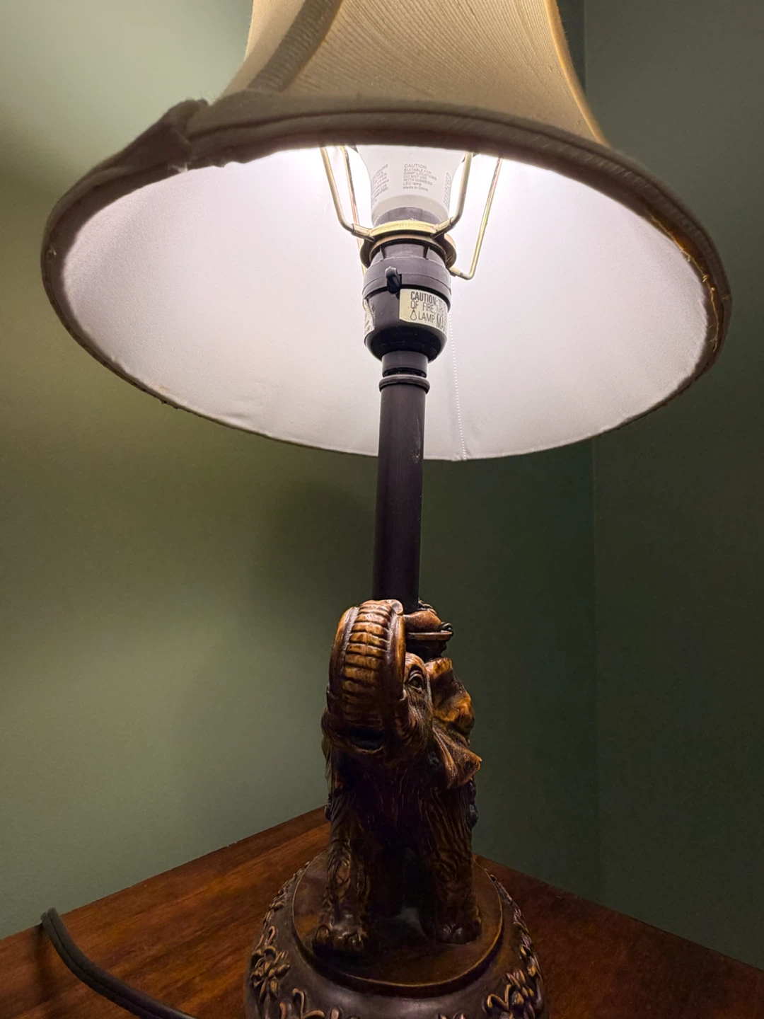 Rare Matching Elephant Table Lamps (2) - photo 5