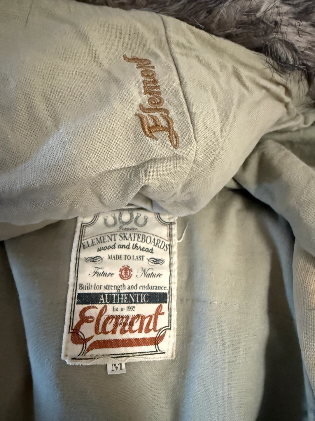 Element Skateboards Tan Faux Fur Hooded Jacket - photo 3