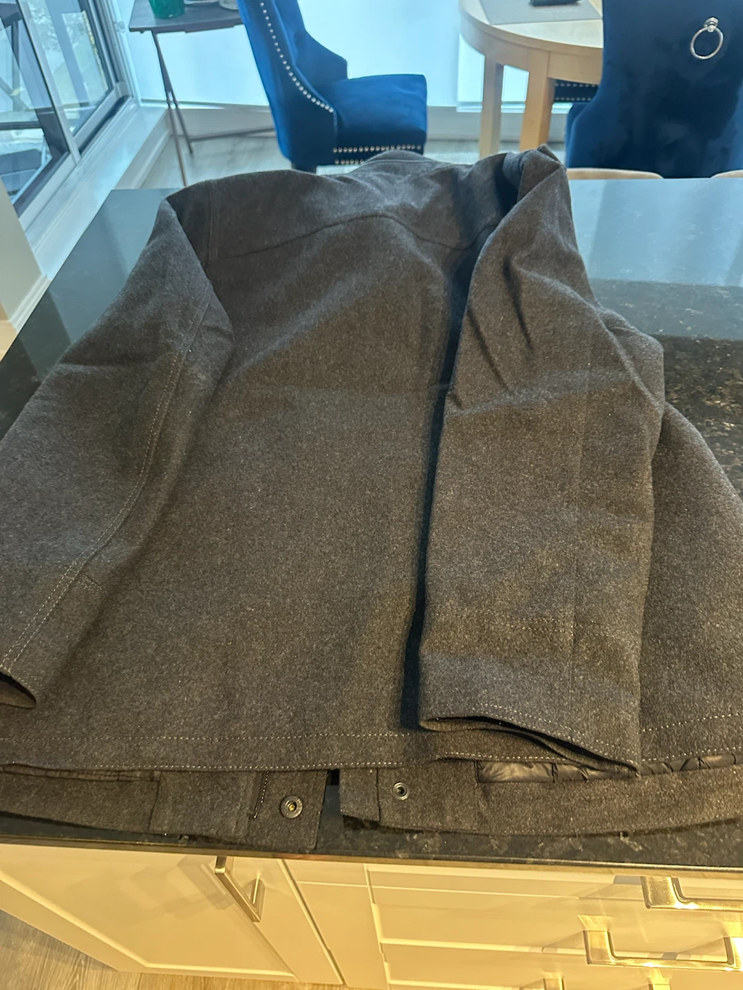 GUESS Men's Grey Wool Blend Jacket - photo 3