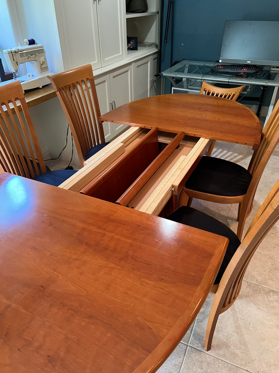 Wooden Dining Table and 6 Chairs Set