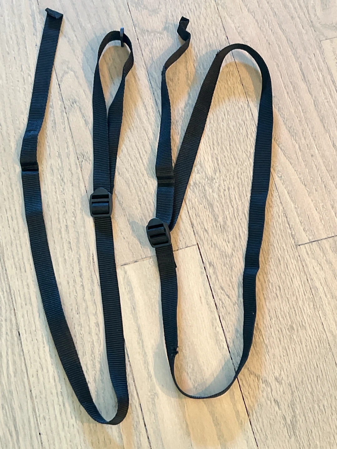 2 Adjustable Black Nylon utility Straps
